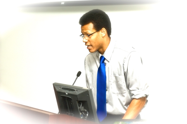 Picture of McNair scholar presenting research. Click here to view more images.